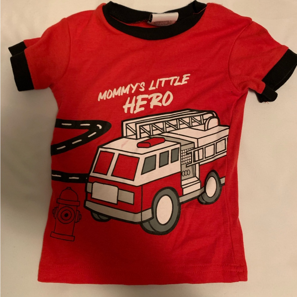 Red Fire Truck Graphic T-Shirt